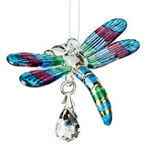Woodstock Chimes CDPAS Rainbow Makers Crystal Suncatchers Fantasy Glass Dragonfly, Spring Pastels