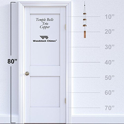 Woodstock Chimes TB5C The Original Guaranteed Musically Tuned Chime Quintet Temple Bells, Copper