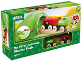 BRIO World - 33726 My First Railway Starter Pack | 9 Piece Train Toy with Accessories and Wooden Tracks for Kids Ages 18 Months and Up