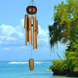 Woodstock Chimes C200 The Original Guaranteed Musically Tuned Chime Asli Arts Collection, Large, Whole Coconut Bamboo