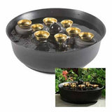 Woodstock Chimes WEWBF Encore Water Bell Fountain, Brass and Black