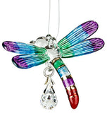 Woodstock Chimes CDRAI Makers Crystal Suncatchers Fantasy Glass Dragonfly, Summer Rainbow