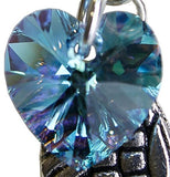 Woodstock Angel Wing Earrings, Aquamarine Colored Swarovski(R) Crystal