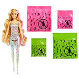Barbie Color Reveal Doll with 7 Surprises: 4 Bags Contain Skirt, Shoes, Earrings & Brush; Water Reveals Confetti-Print; Doll’s Look & Color Change on Hair & Face; Party Series