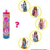 Barbie Color Reveal Doll with 7 Surprises: 4 Bags Contain Skirt, Shoes, Earrings & Brush; Water Reveals Confetti-Print; Doll’s Look & Color Change on Hair & Face; Party Series