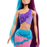 Barbie Dreamtopia Mermaid Doll (13-Inch) with Extra-Long Two-Tone Fantasy Hair, Hairbrush, Tiaras and Styling Accessories, Gift for 3 to 7 Year Olds
