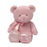 Baby GUND My First Teddy Bear Stuffed Animal Plush, Pink, 24"