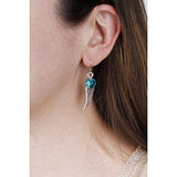 Woodstock Angel Wing Earrings, Blue Zircon- Rainbow Maker Collection