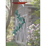 Woodstock Chimes HHS The Original Guaranteed Musically Tuned Chime Habitats-Hummingbird Spiral, Verdigris
