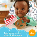 Fisher-Price Pretzel Teether, pretend food BPA-free infant teething toy with crinkle for babies ages 3 months and older