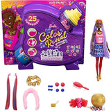 Barbie Color Reveal Glitter! Hair Swaps Doll, Glittery Blue with 25 Hairstyling & Party-Themed Surprises Including 10 Plug-in Hair Pieces, Gift for Kids 3 Years Old & Up