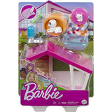 Barbie Mini Playset with 2 Pet Puppies, Doghouse and Pet Accessories, Gift for 3 to 7 Year Olds