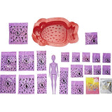 Barbie Color Reveal Foam! Doll & Pet Friend with 25 Surprises: Scented Bubbles, Outfits, Hair Extension, Kid Bracelet & Charm Hidden in Sand; Sunny Strawberry-Theme; Gift for Kids 3 Years & Older