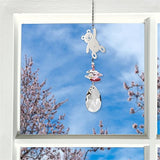 Woodstock Crystal Fantasy Suncatcher, Teddy Bear, Pink