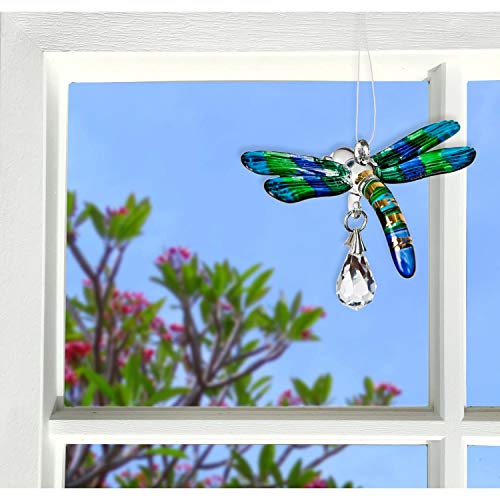 Woodstock Chimes CDPEA Rainbow Makers Fantasy Glass Suncatcher, Blue