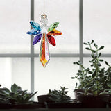 Woodstock Chimes CGCHL Rainbow Makers Suncatchers Crystal Guardian Angel, Large, Chakra