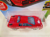 2018 Hot Wheels #217 50th Anniv 9/10 LAMBORGHINI COUNTACH PACE CAR Red w/AD Sp