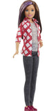 Barbie Dreamhouse Adventures Skipper Doll, approx. 11-inch, Brunette in Plaid Shirt and Black Pants, Gift for 3 to 7 Year Olds
