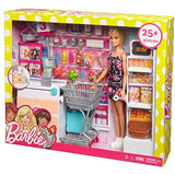 Barbie Doll, Blonde, and Grocery Store with Rolling Cart and Working Belt