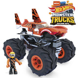Bundle of 2 |Mega Hot Wheels Monster Truck Building Sets (Race Ace & Tiger Shark)
