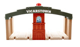 Fisher Price Thomas & Friends Wooden Railway, Vicarstown Station Set - Battery Operated DFW92