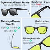 SSG Sunglasses for Women, Blocking 99.44% Blue Light for Computer/Phone/TV, Photochromic Transition Blue Light Blocking Glasses, Anti-Glare Prevent Eye Strain, Computer Glasses for Working-BG801