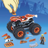 Bundle of 2 |Mega Hot Wheels Monster Truck Building Sets (V8 Bomber & Tiger Shark)