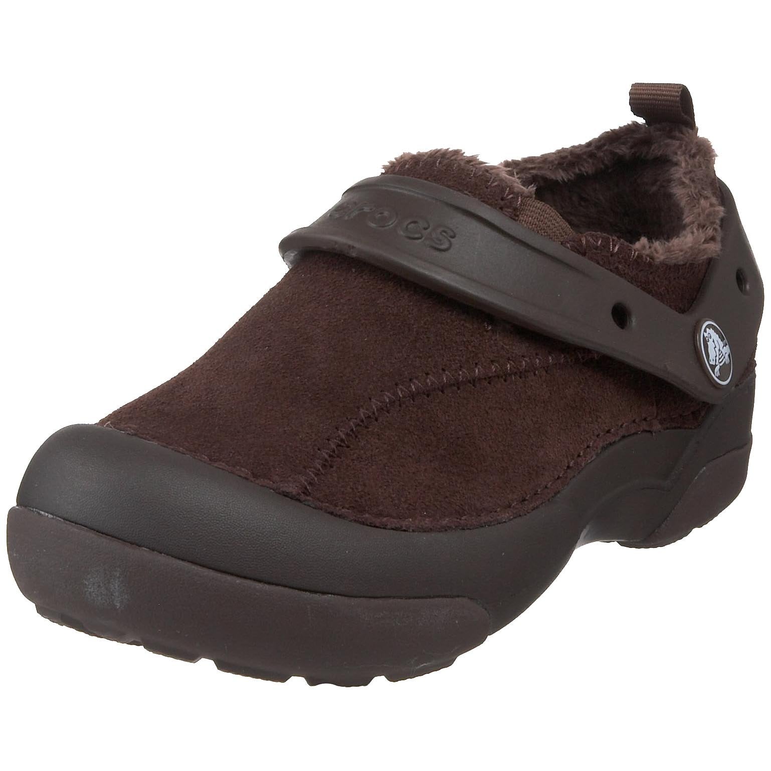 Crocs Dawson Faux Fur Slip-On (Toddler/Little Kid),Espresso/Espresso,12 M US Little Kid