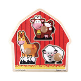 7 Pack MELISSA & DOUG BARNYARD ANIMALS JUMBO KNOB PUZZLE