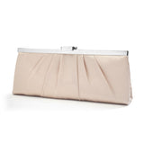 Sleek Framed Satin Wedding Purse in Champagne Satin 769EB-CH