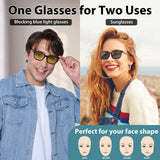SSG Sunglasses for Women, Blocking 99.44% Blue Light for Computer/Phone/TV, Photochromic Transition Blue Light Blocking Glasses, Anti-Glare Prevent Eye Strain, Computer Glasses for Working-BG801
