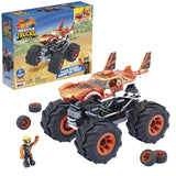 Bundle of 2 |Mega Hot Wheels Monster Truck Building Sets (Race Ace & Tiger Shark)