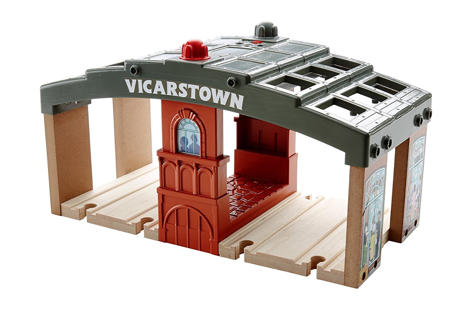 Fisher Price Thomas & Friends Wooden Railway, Vicarstown Station Set - Battery Operated DFW92