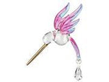 Woodstock Chimes Rainbow Maker - Fantasy Glass Hummingbird, Autumn Violet CHPV