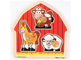 7 Pack MELISSA & DOUG BARNYARD ANIMALS JUMBO KNOB PUZZLE
