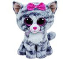 Ty Kiki Grey Cat Plush, Regular