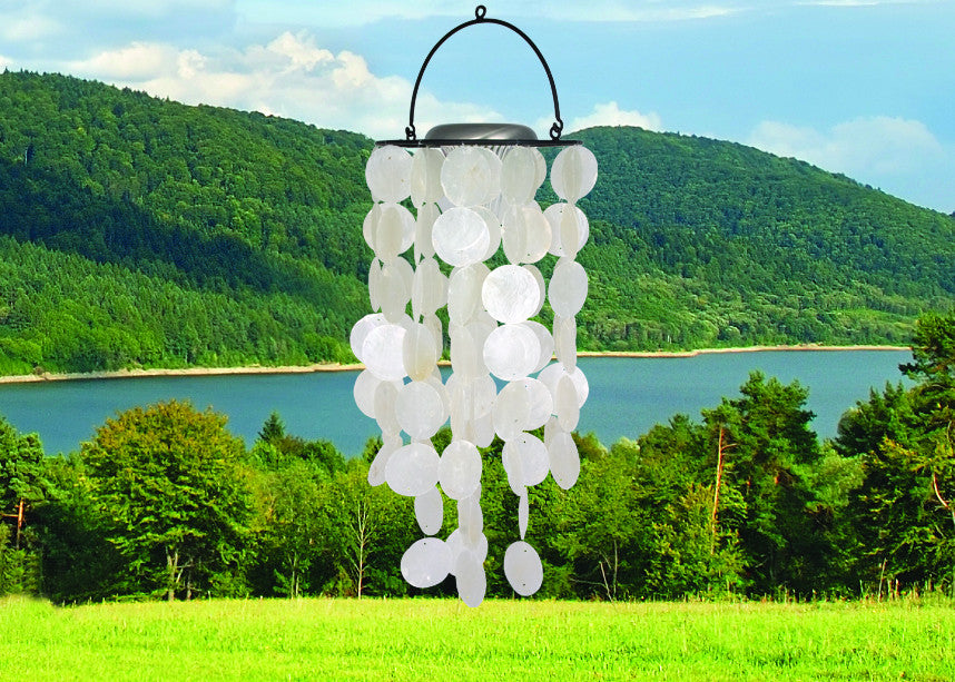 Woodstock Capiz Solar Chime - White C713