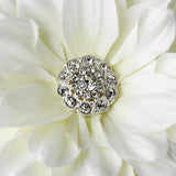 Elegant Rhinestone Jeweled Royal Gerber Flower Hair Clip - Clip 417