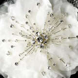 Couture Rhinestone Flower Hair Clip with Russian Tulle 9855