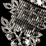 Antique Silver Swarovski Crystal Comb 405