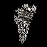 Antique Silver Swarovski Crystal Comb 405
