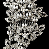 Antique Silver Swarovski Crystal Comb 405