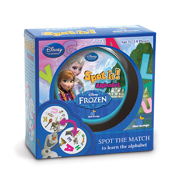 Blue Orange Spot it! Disney Frozen - Alphabet