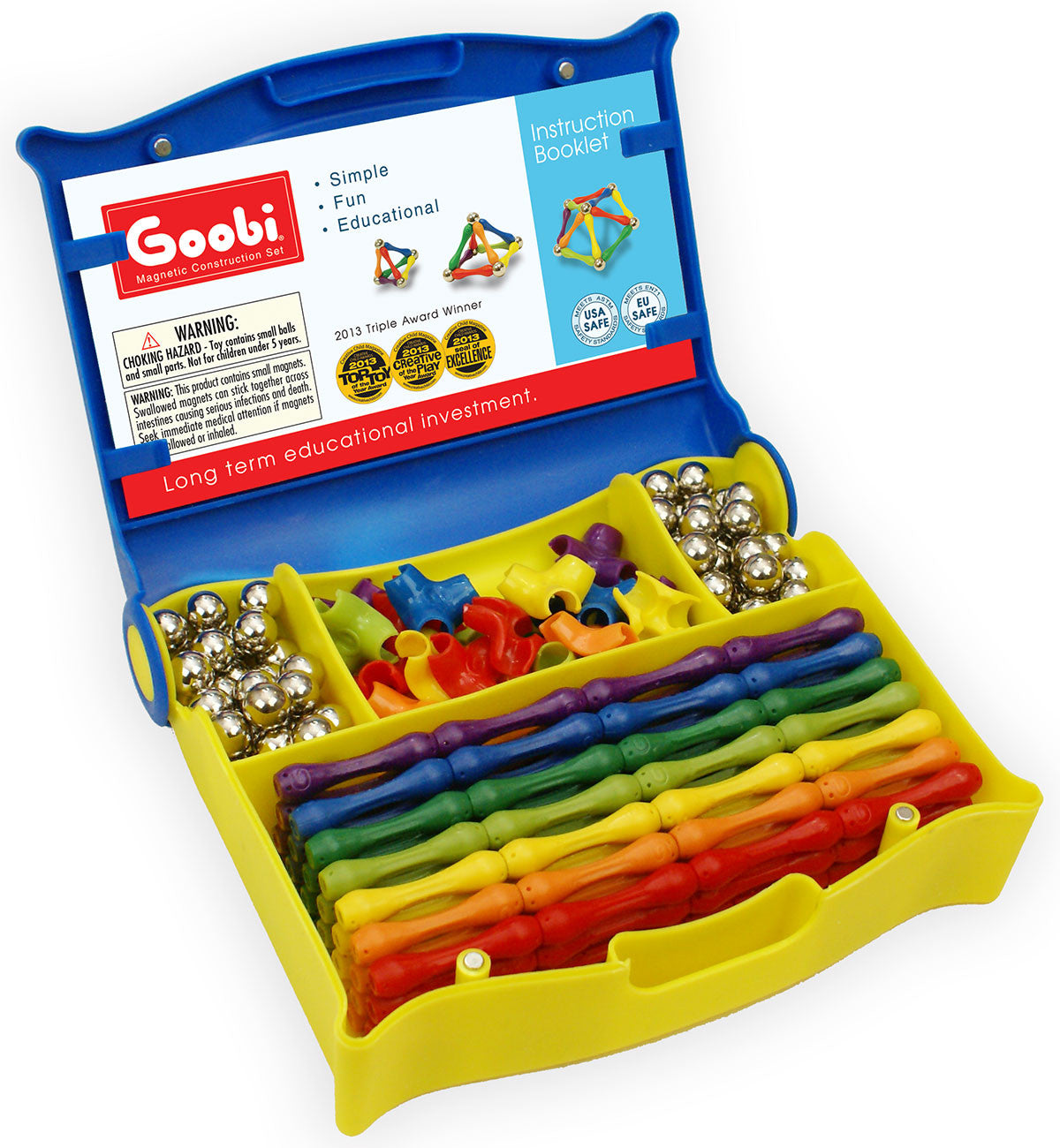 Creative Zone Goobi 202 - The Magnetic Construction Set PLUS Permanent Carrying Case - Discontinued