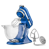 Kitchenaid 5 Qt. Artisan Design Series with Glass Bowl - Electric Blue KSM155GBEB