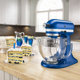 Kitchenaid 5 Qt. Artisan Design Series with Glass Bowl - Electric Blue KSM155GBEB