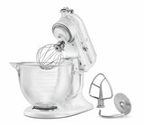 Kitchenaid 5 Qt. Artisan Design Series with Glass Bowl - Frosted Pearl White KSM155GBFP