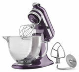 Kitchenaid 5 Qt. Artisan Design Series with Glass Bowl - Plumberry KSM155GBPB