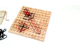 Viahart Rubber Road Rubber Band Wooden Board Game And Pegboard