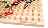 Viahart Rubber Road Rubber Band Wooden Board Game And Pegboard